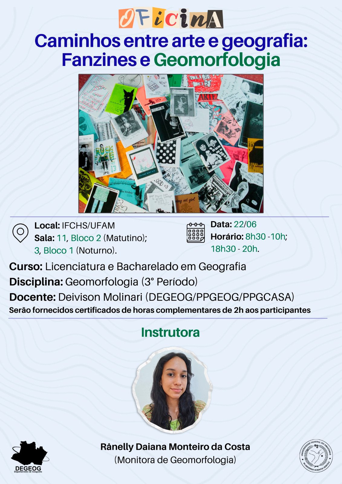 Arte e Ciência: Oficina de Fanzines inova o ensino de Geomorfologia na UFAM