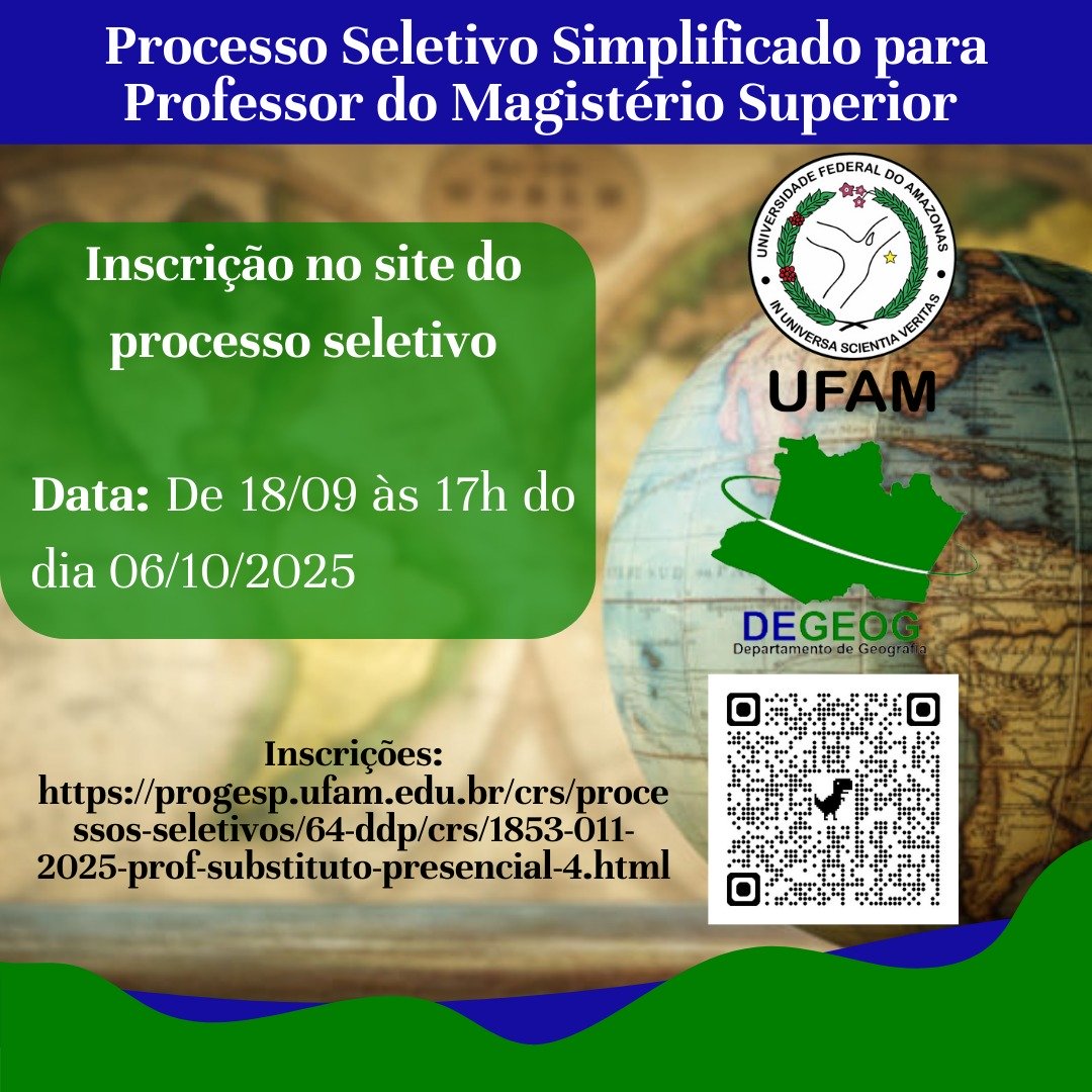 Processo Seletivo Simplificado: Área de Geografia Física